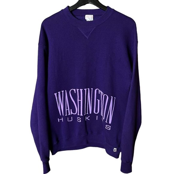 VTG Russell UW Huskies Crewneck USA Large - Picture 1 of 4